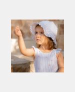 Costum de baie întreg fără mâneci cu protecție UV 50+ - Sunny Flowers Blue - Little Dutch - imagine 7