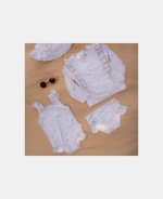 Costum de baie întreg fără mâneci cu protecție UV 50+ - Sunny Flowers Blue - Little Dutch - imagine 8