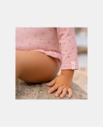Costum de baie cu mânecă lungă cu protecție UV 50+ - Sunny Flowers Rouge - Little Dutch - imagine 5