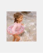 Costum de baie cu mânecă lungă cu protecție UV 50+ - Sunny Flowers Rouge - Little Dutch - imagine 6
