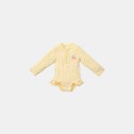 Costum de baie cu mânecă lungă cu protecție UV 50+ - Ocean Treasures Yellow - Little Dutch