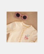Costum de baie cu mânecă lungă cu protecție UV 50+ - Ocean Treasures Yellow - Little Dutch - imagine 5
