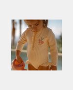 Costum de baie cu mânecă lungă cu protecție UV 50+ - Ocean Treasures Yellow - Little Dutch - imagine 9