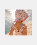 Pălărie de soare cu protecție UV 50+ - Sunny Flowers Multi - Little Dutch - imagine 5