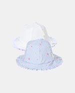 Pălărie de soare cu protecție UV 50+ - Sunny Flowers Blue - Little Dutch - imagine 4