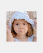 Pălărie de soare cu protecție UV 50+ - Sunny Flowers Blue - Little Dutch - imagine 5