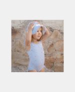 Pălărie de soare cu protecție UV 50+ - Sunny Flowers Blue - Little Dutch - imagine 8
