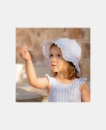 Pălărie de soare cu protecție UV 50+ - Sunny Flowers Blue - Little Dutch - imagine 9