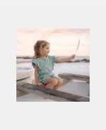 Salopetă pantalon - Ocean Treasures Surf Blue - Little Dutch - imagine 10