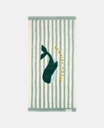 Prosop pentru plajă - Seashells / Stripes Surf Blue - Little Dutch - imagine 2