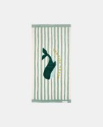 Prosop pentru plajă - Seashells / Stripes Surf Blue - Little Dutch