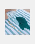 Prosop pentru plajă - Seashells / Stripes Surf Blue - Little Dutch - imagine 3