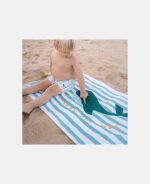 Prosop pentru plajă - Seashells / Stripes Surf Blue - Little Dutch - imagine 4