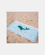 Prosop pentru plajă - Seashells / Stripes Surf Blue - Little Dutch - imagine 7