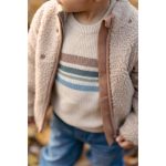 Jachetă din material Teddy - Taupe - Forest Friends - Little Dutch - imagine 5