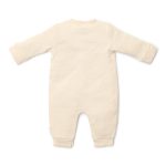 Salopetă din bumbac organic pentru bebeluși - Creme - Newborn Naturals - Little Dutch - imagine 2