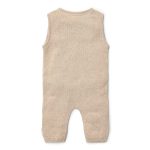 Salopetă din bumbac organic pentru bebeluși - Soft Beige Melee - Newborn Naturals - Little Dutch - imagine 2