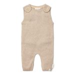 Salopetă din bumbac organic pentru bebeluși - Soft Beige Melee - Newborn Naturals - Little Dutch