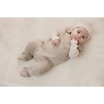 Salopetă din bumbac organic pentru bebeluși - Soft Beige Melee - Newborn Naturals - Little Dutch - imagine 3