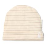 Căciuliță din bumbac organic - Soft Beige Stripe - Newborn Naturals - Little Dutch