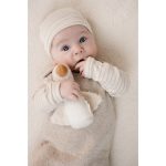 Căciuliță din bumbac organic - Soft Beige Stripe - Newborn Naturals - Little Dutch - imagine 6