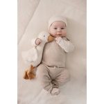Căciuliță din bumbac organic - Soft Beige Stripe - Newborn Naturals - Little Dutch - imagine 7