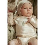 Căciuliță din bumbac organic - Soft Beige Melee - Newborn Naturals - Little Dutch - imagine 3