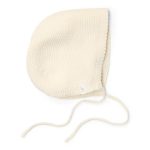 Căciuliță tricotată din bumbac organic - Off White - Newborn Naturals - Little Dutch