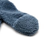 Salopetă căptușită cu glugă din material teddy - Stone Blue - Little Dutch - imagine 3