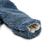 Salopetă căptușită cu glugă din material teddy - Stone Blue - Little Dutch - imagine 4
