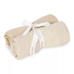 Muselină din bumbac organic - set 2 bucăți - 70x70 cm - Pure Soft Beige - Little Dutch