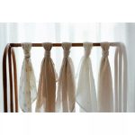 Muselină din bumbac organic - 120x120 cm - Pure Soft Beige - Little Dutch - imagine 6