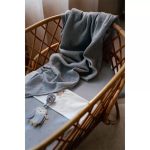 Muselină din bumbac organic - set 2 bucăți - 70x70 cm - Pure Denim Blue - Little Dutch - imagine 2