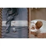 Muselină din bumbac organic - 120x120 cm - Pure Denim Blue - Little Dutch - imagine 3