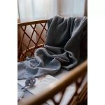 Muselină din bumbac organic - 120x120 cm - Pure Denim Blue - Little Dutch - imagine 5
