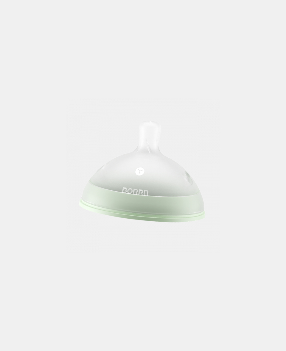 A0304E.jpg Borrn Tetină din silicon cu flux variabil BPA free Anticolici Green - imagine 1