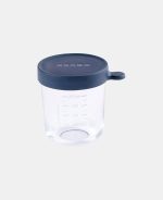 Beaba Recipient ermetic din sticlă 250ml Blue