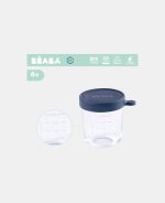 Beaba Recipient ermetic din sticlă 250ml Blue - imagine 3