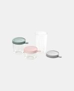 Beaba Set trei recipiente din sticlă 150ml 250ml 400ml Eucalyptus - imagine 2