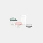 Beaba Set trei recipiente din sticlă 150ml 250ml 400ml Eucalyptus