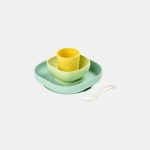 SET DE MASĂ SILICON 4 PIESE GALBEN BEABA