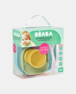 SET DE MASĂ SILICON 4 PIESE GALBEN BEABA - imagine 3