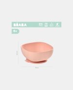 Beaba Bol din silicon cu ventuză Pink - imagine 5