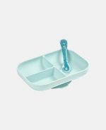 Beaba Set de masă din silicon cu două piese Bleu - imagine 2