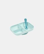 Beaba Set de masă din silicon cu două piese Bleu