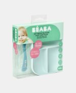 Beaba Set de masă din silicon cu două piese Bleu - imagine 6