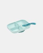 Beaba Set de masă din silicon cu două piese Bleu - imagine 9
