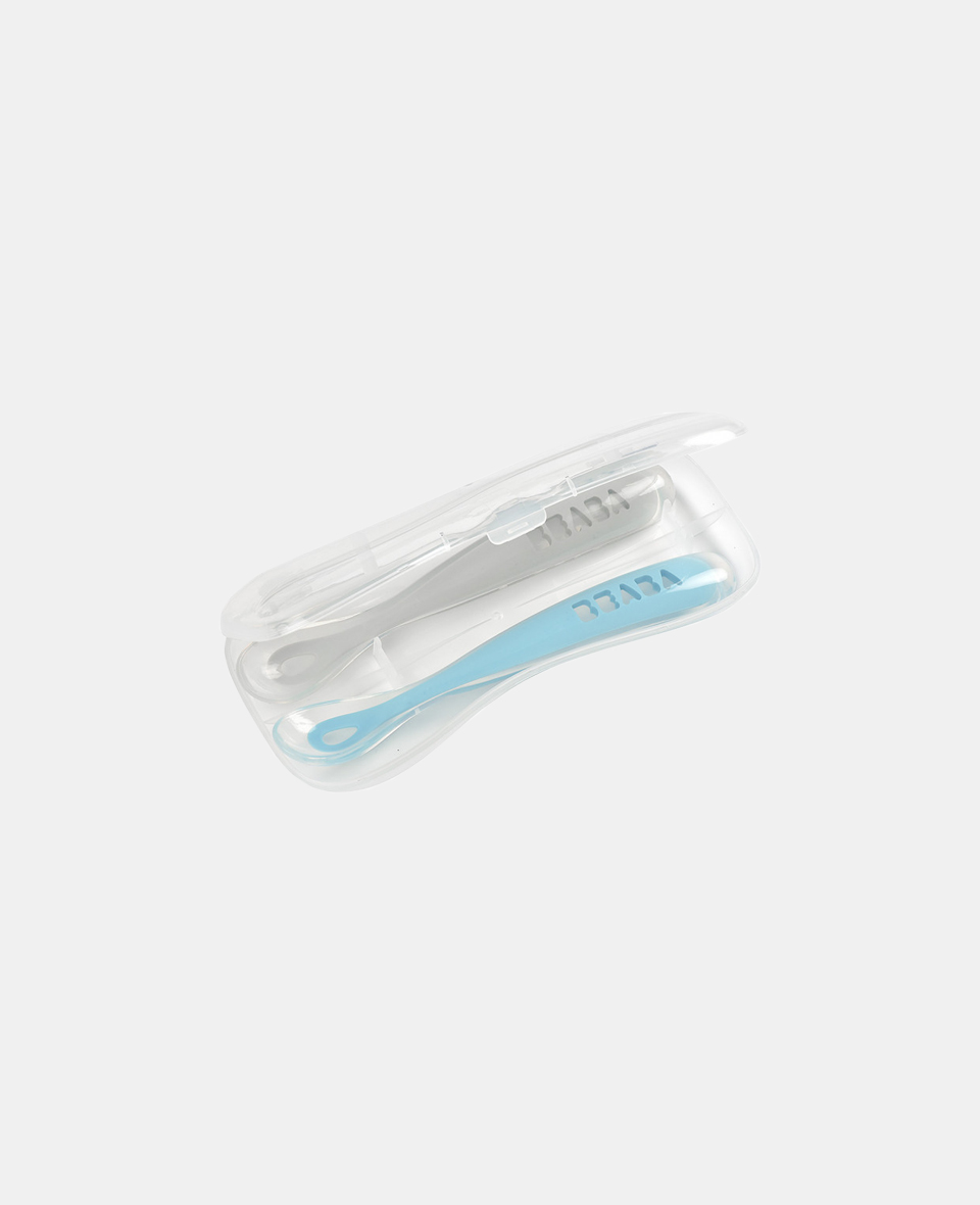 B913468.jpg Beaba Set două lingurițe din silicon Bleu - imagine 1