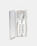 Beaba Set linguriță și furculiță pentru bebeluși Grey - imagine 3