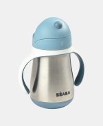Beaba Cană din inox cu pai 250ml Blue - imagine 4